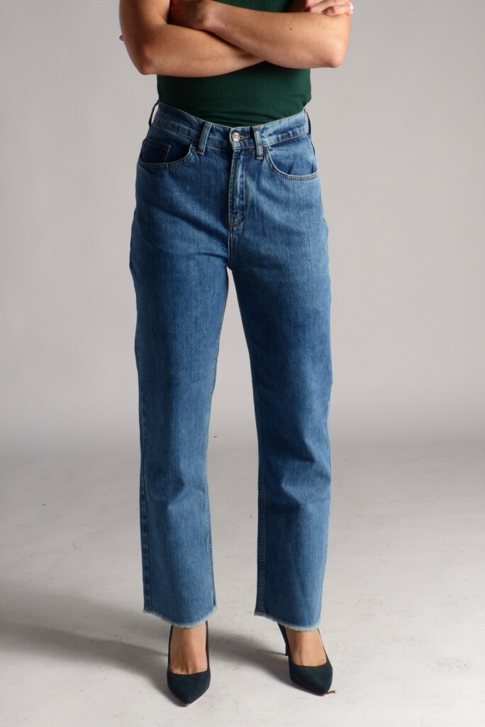 vintage jean large taille haute